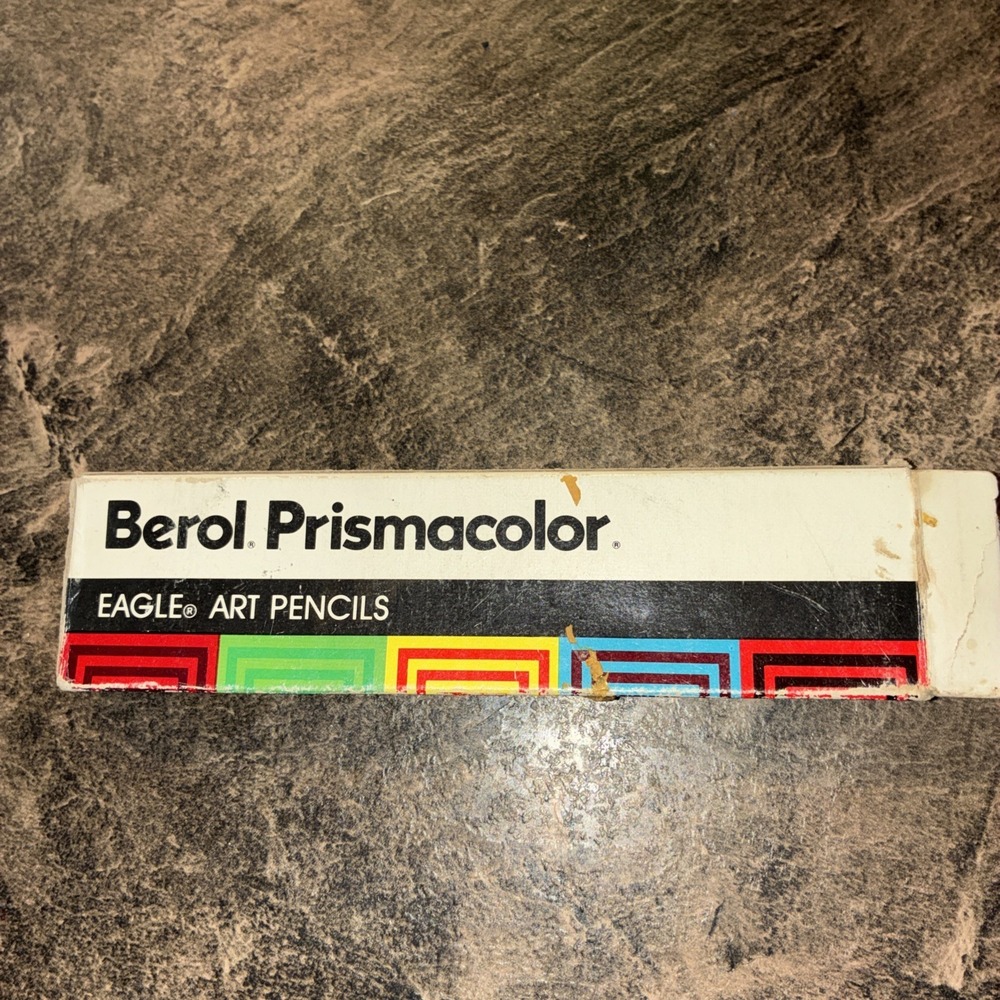 vintage eagle berol prismacolor art pencils box of 8 Blue 919